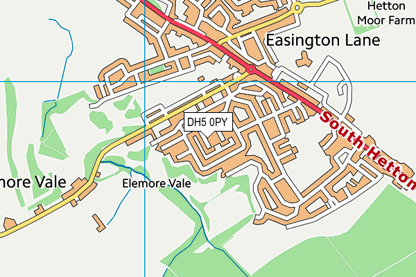 DH5 0PY map - OS VectorMap District (Ordnance Survey)