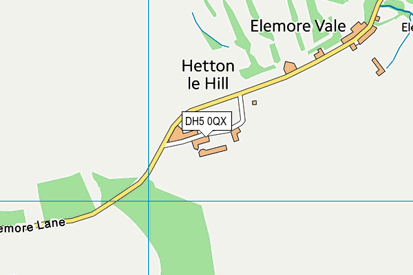 DH5 0QX map - OS VectorMap District (Ordnance Survey)