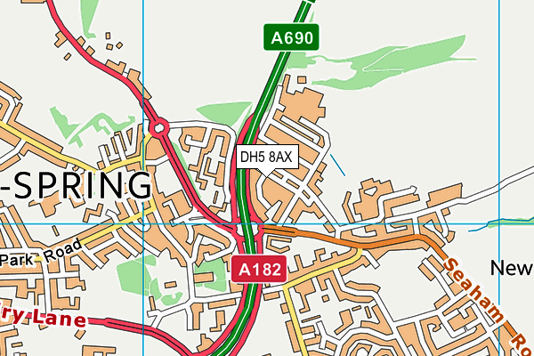 DH5 8AX map - OS VectorMap District (Ordnance Survey)