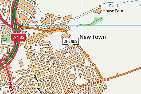 DH5 8ES map - OS VectorMap District (Ordnance Survey)