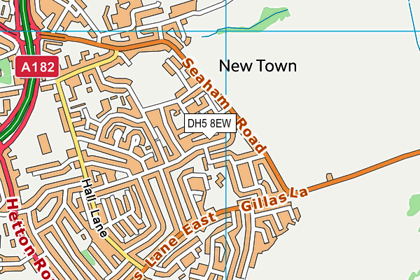 DH5 8EW map - OS VectorMap District (Ordnance Survey)
