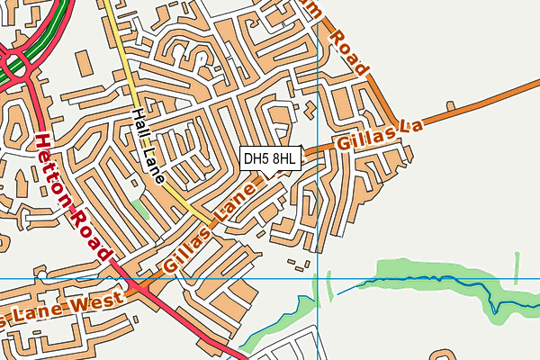 DH5 8HL map - OS VectorMap District (Ordnance Survey)
