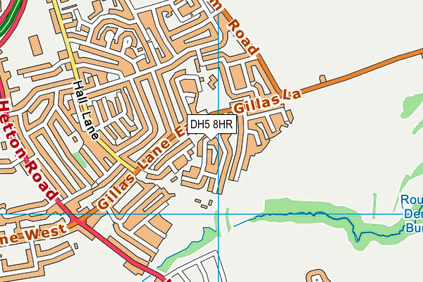 DH5 8HR map - OS VectorMap District (Ordnance Survey)