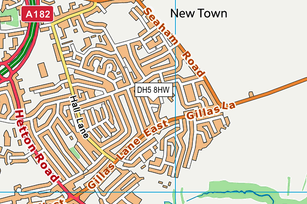 DH5 8HW map - OS VectorMap District (Ordnance Survey)