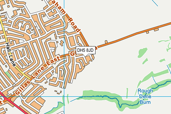 DH5 8JD map - OS VectorMap District (Ordnance Survey)