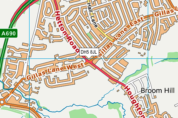 DH5 8JL map - OS VectorMap District (Ordnance Survey)