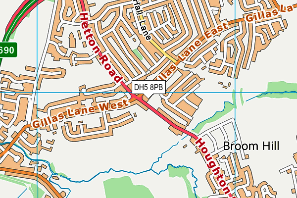 DH5 8PB map - OS VectorMap District (Ordnance Survey)