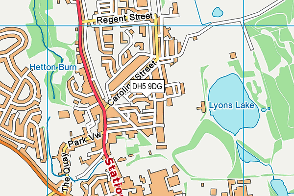 DH5 9DG map - OS VectorMap District (Ordnance Survey)