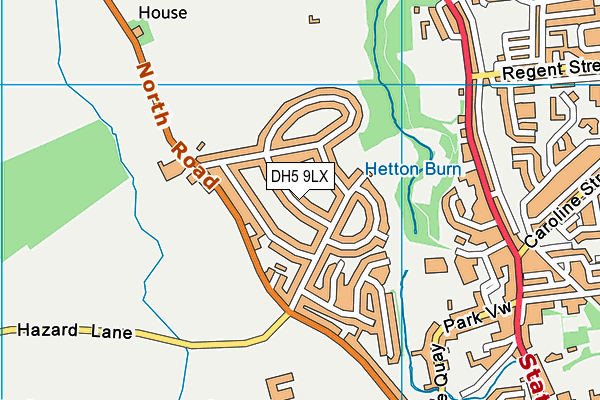 DH5 9LX map - OS VectorMap District (Ordnance Survey)