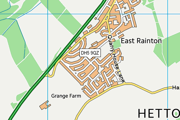 DH5 9QZ map - OS VectorMap District (Ordnance Survey)