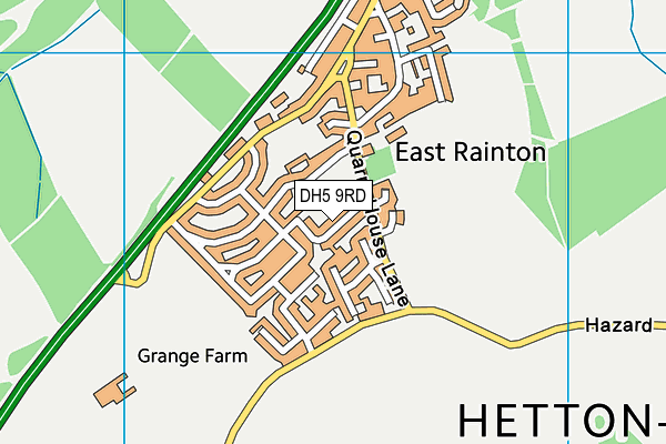 DH5 9RD map - OS VectorMap District (Ordnance Survey)