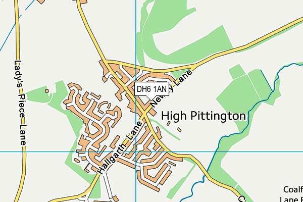 DH6 1AN map - OS VectorMap District (Ordnance Survey)