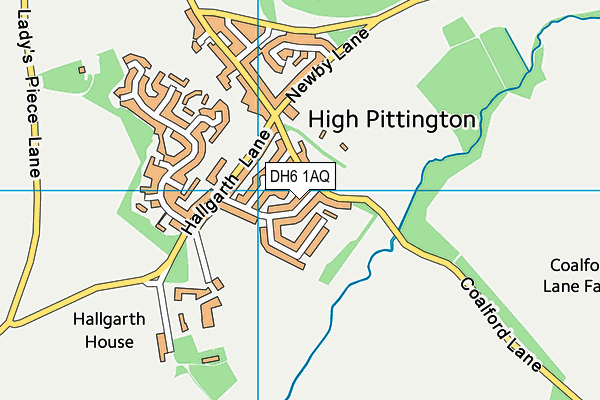 DH6 1AQ map - OS VectorMap District (Ordnance Survey)