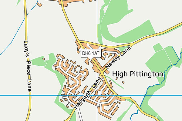 DH6 1AT map - OS VectorMap District (Ordnance Survey)