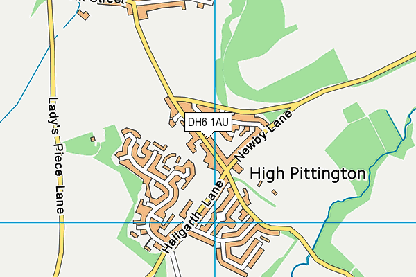 DH6 1AU map - OS VectorMap District (Ordnance Survey)