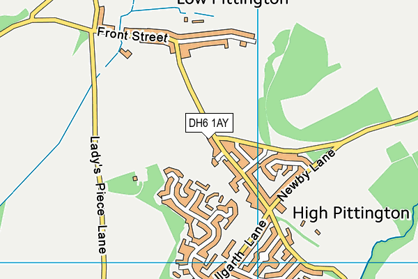 DH6 1AY map - OS VectorMap District (Ordnance Survey)