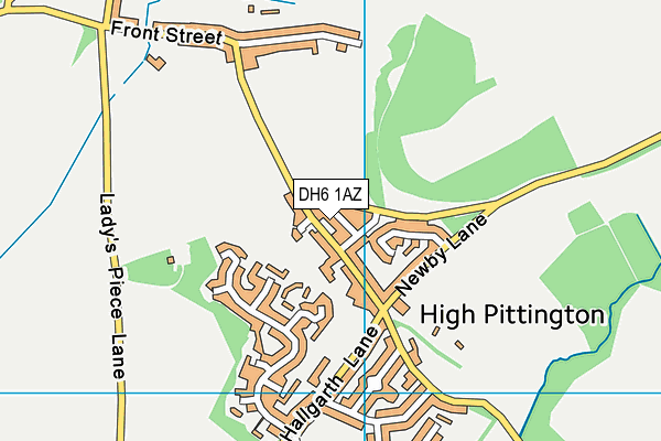 DH6 1AZ map - OS VectorMap District (Ordnance Survey)