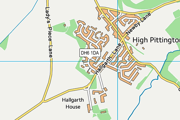 DH6 1DA map - OS VectorMap District (Ordnance Survey)