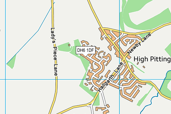 DH6 1DF map - OS VectorMap District (Ordnance Survey)