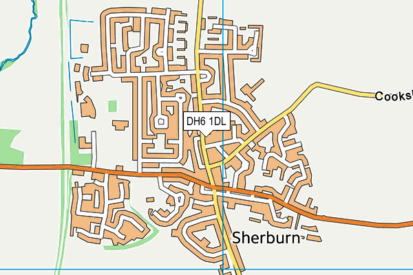 DH6 1DL map - OS VectorMap District (Ordnance Survey)