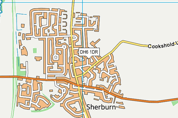 DH6 1DR map - OS VectorMap District (Ordnance Survey)