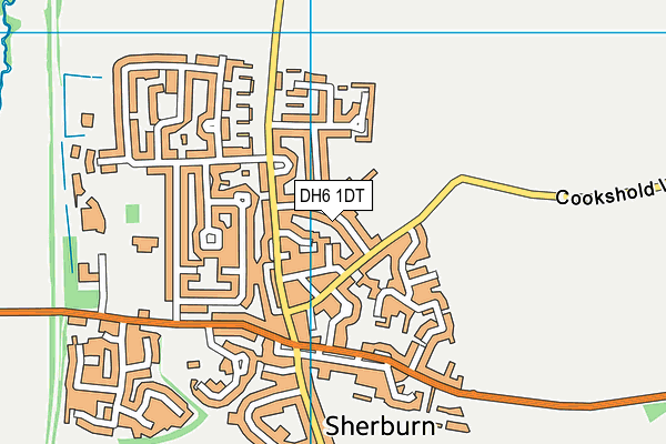 DH6 1DT map - OS VectorMap District (Ordnance Survey)
