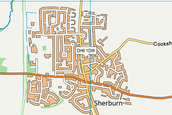DH6 1DW map - OS VectorMap District (Ordnance Survey)