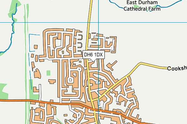 DH6 1DX map - OS VectorMap District (Ordnance Survey)