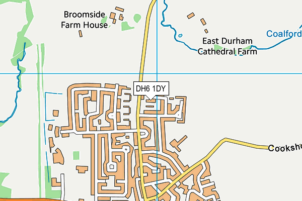 DH6 1DY map - OS VectorMap District (Ordnance Survey)