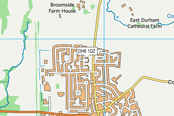 DH6 1DZ map - OS VectorMap District (Ordnance Survey)