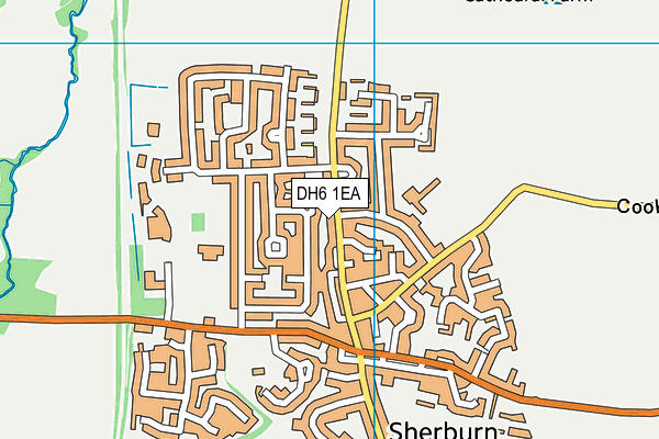 DH6 1EA map - OS VectorMap District (Ordnance Survey)