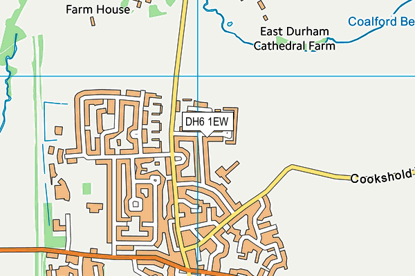 DH6 1EW map - OS VectorMap District (Ordnance Survey)