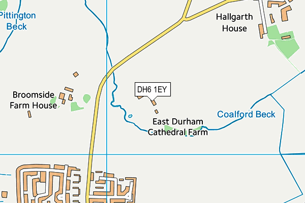 DH6 1EY map - OS VectorMap District (Ordnance Survey)