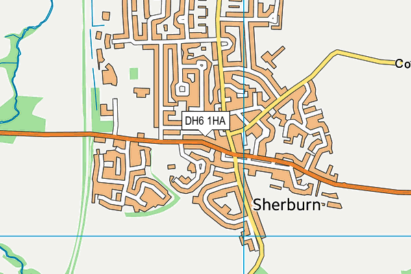 DH6 1HA map - OS VectorMap District (Ordnance Survey)