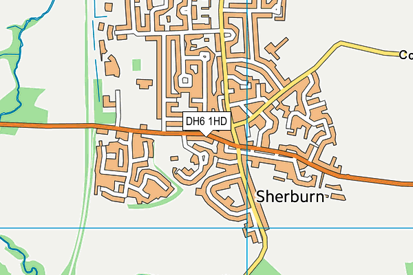 DH6 1HD map - OS VectorMap District (Ordnance Survey)
