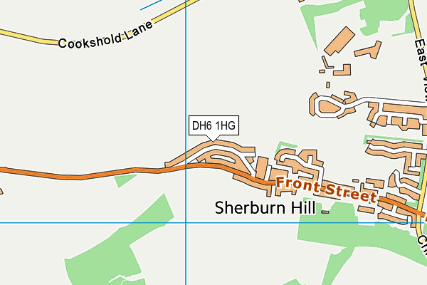DH6 1HG map - OS VectorMap District (Ordnance Survey)