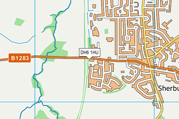 DH6 1HU map - OS VectorMap District (Ordnance Survey)