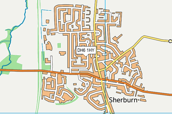 DH6 1HY map - OS VectorMap District (Ordnance Survey)