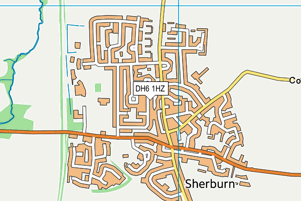 DH6 1HZ map - OS VectorMap District (Ordnance Survey)