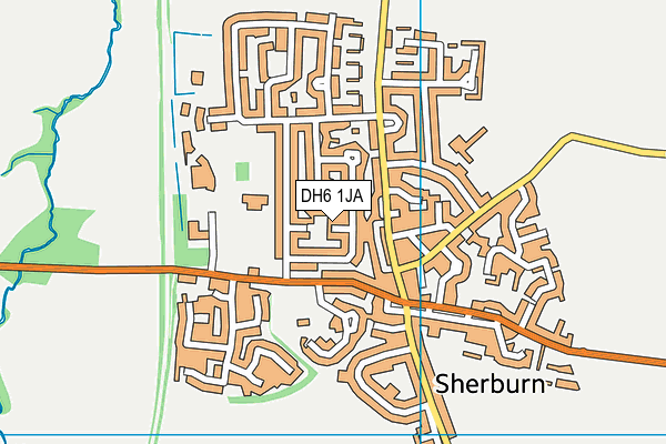 DH6 1JA map - OS VectorMap District (Ordnance Survey)