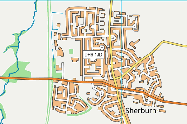 DH6 1JD map - OS VectorMap District (Ordnance Survey)