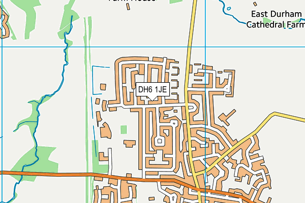 DH6 1JE map - OS VectorMap District (Ordnance Survey)