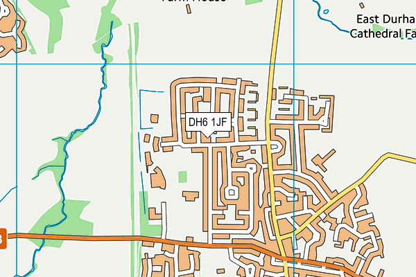 DH6 1JF map - OS VectorMap District (Ordnance Survey)
