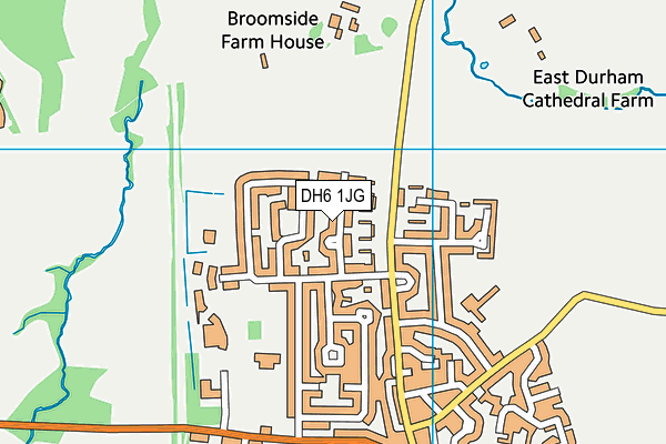 DH6 1JG map - OS VectorMap District (Ordnance Survey)