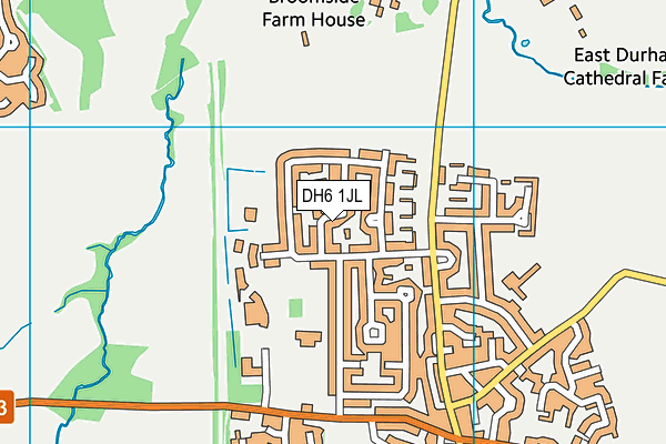 DH6 1JL map - OS VectorMap District (Ordnance Survey)