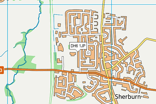 DH6 1JP map - OS VectorMap District (Ordnance Survey)