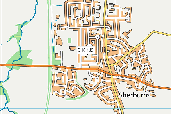 DH6 1JS map - OS VectorMap District (Ordnance Survey)