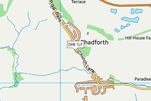 DH6 1LF map - OS VectorMap District (Ordnance Survey)