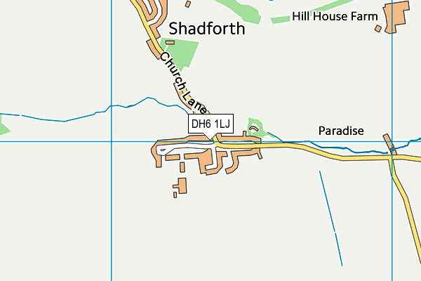 DH6 1LJ map - OS VectorMap District (Ordnance Survey)