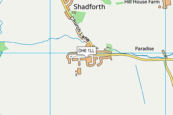 DH6 1LL map - OS VectorMap District (Ordnance Survey)